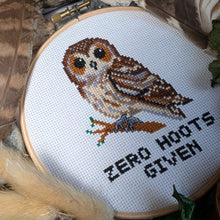 Zero Hoots Given Cross Stitch Digital Pattern - Rude Owl Bird PDF