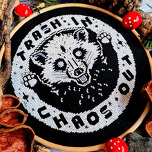 Trash In Chaos Out Cross Stitch Hoop Kit Seven Inches