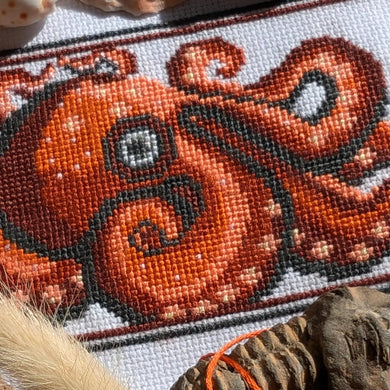 Octopus Below the Ocean Kraken Digital Cross Stitch Pattern / PDF