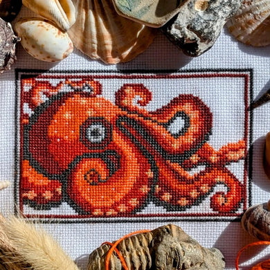 Kraken Octopus Below the Ocean Cross Stitch Kit