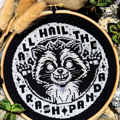 All Hail the Trash Panda Digital Cross Stitch Pattern / PDF