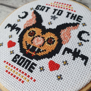 Bat to the Bone Cross Stitch Pattern