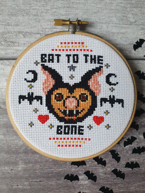 Bat to the Bone Cross Stitch Kit