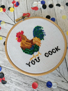 You Cock Cockerel Cross Stitch Kit