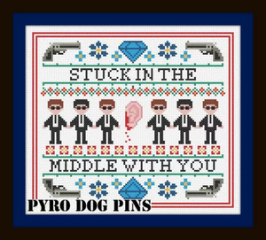 Stuck In the Middle With You Digital Cross Stitch Pattern