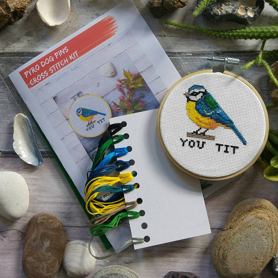 Blue Tit Cross Stitch Kit