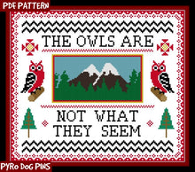 The Owls Are Not What They Seem Cross Stitch Digital Pattern